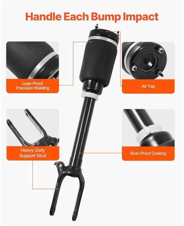 Alt view image 5 of 7 - Front Air Suspension Struts Shock Absorbers Compatible With Mercedes Benz W164