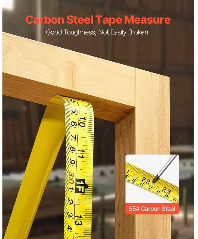 Alt view image 3 of 7 - 2 Packs Tape Measure 25ft Retractable Imperial Metric for Outdoor Decoration
