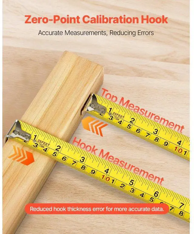 Alt view image 6 of 7 - 2 Packs Tape Measure 25ft Retractable Imperial Metric for Outdoor Decoration