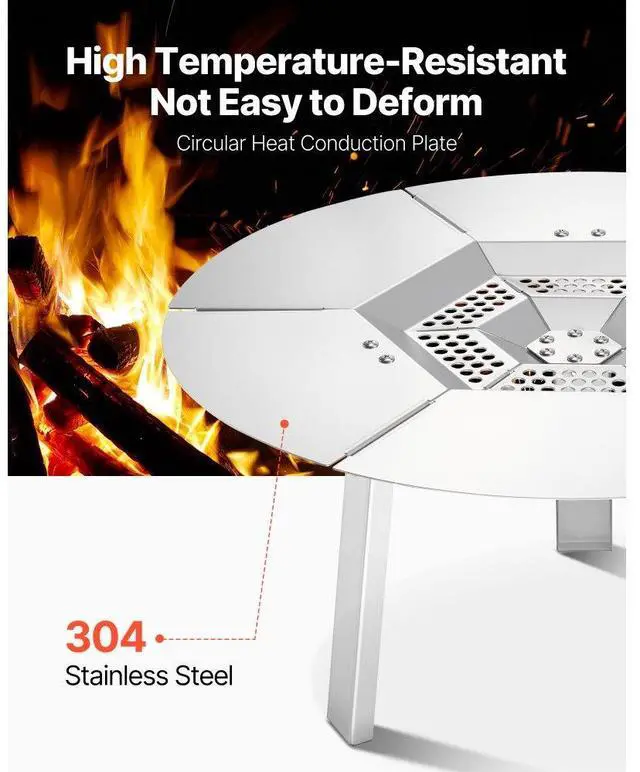 Alt view image 3 of 14 - Fire Pit Heat Deflector for Solo Stove Yukon 20 in Bonfire Stainless Steel