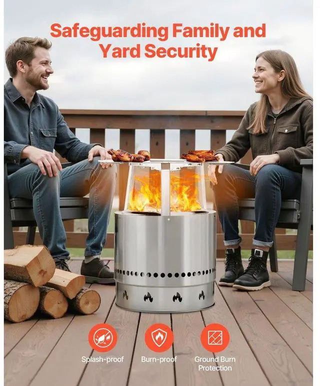 Alt view image 6 of 14 - Fire Pit Heat Deflector for Solo Stove Yukon 20 in Bonfire Stainless Steel