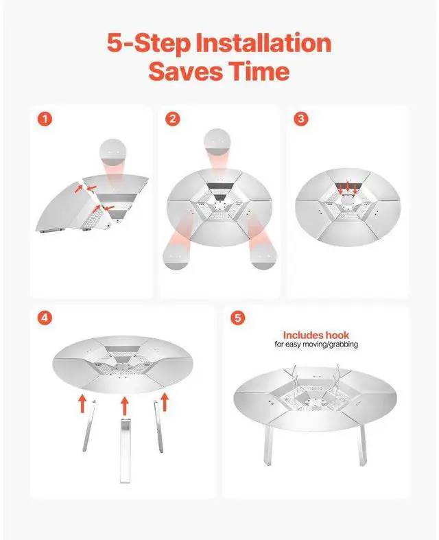 Alt view image 5 of 14 - Fire Pit Heat Deflector for Solo Stove Yukon 25 in Bonfire Stainless Steel