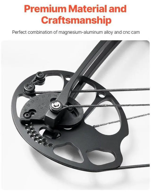 Alt view image 6 of 14 - Compound Bow Archery Right Hand Arrow Set 70 Lbs 320 fps Hunting Shooting Target