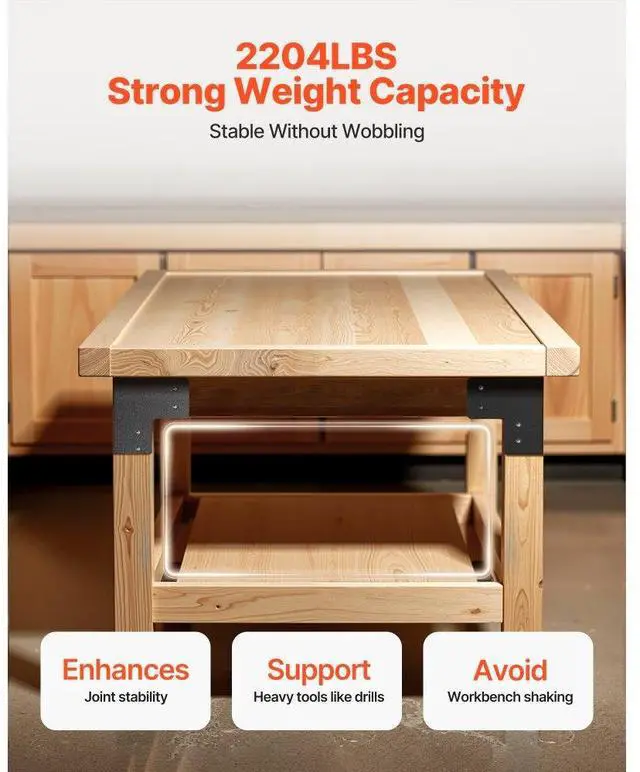 Alt view image 4 of 7 - 8pcs Workbench Corner Brackets Kit 6.5x6.5x6.5 in/165x165x165 mm Angle Brackets