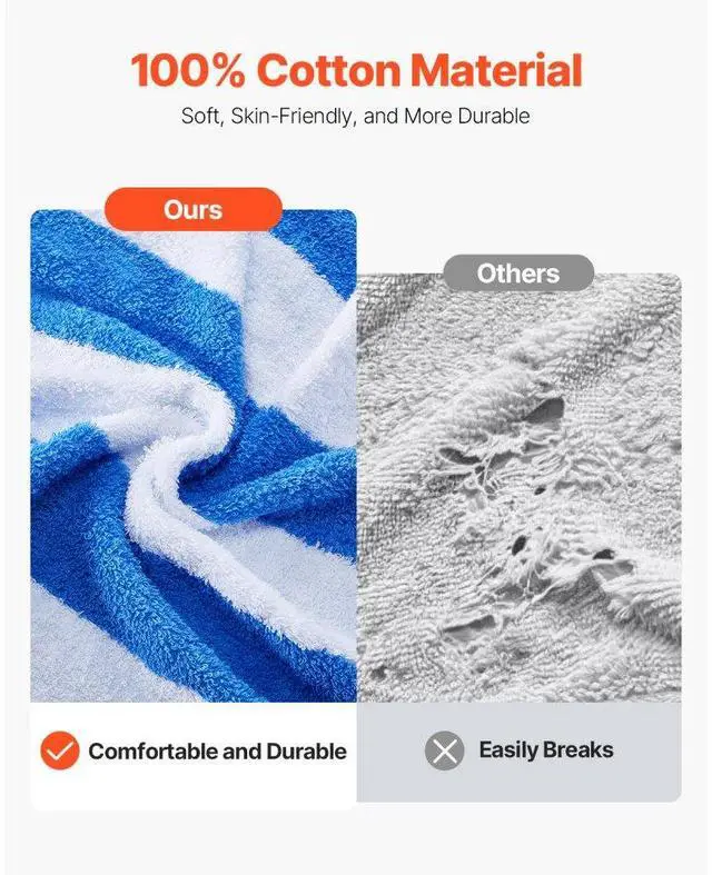 Alt view image 3 of 14 - Beach Towel 4 Pack Large Pool Towel 30 x 60 in 100% Cotton Swimming Towel