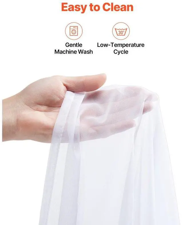 Alt view image 5 of 7 - Sheer Curtains 52 W x 84 L inches 2 Panels Window Drapes Rod Pocket Polyester