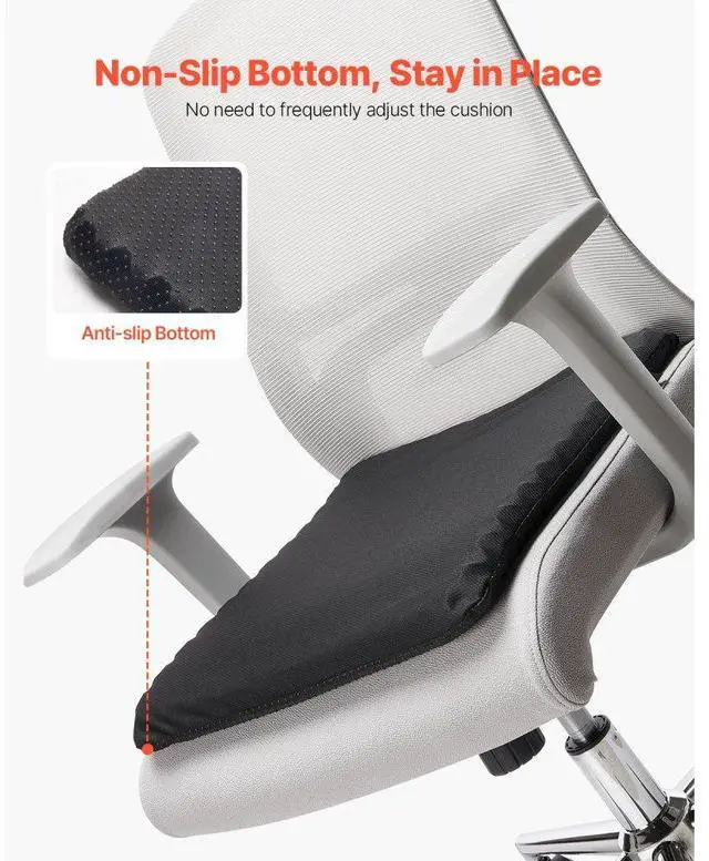 Alt view image 5 of 7 - VEVOR Seat Cushion Cooling Gel Seat Chair Cushion for Hips Back Pressure Relief