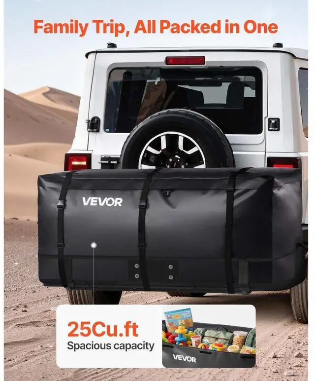 Alt view image 2 of 7 - Hitch Cargo Carrier Bag 59.84 x 24.02 x 30.63 in (25 Cubic Feet) Waterproof