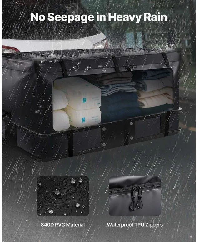 Alt view image 3 of 7 - Hitch Cargo Carrier Bag 59.84 x 24.02 x 30.63 in (25 Cubic Feet) Waterproof