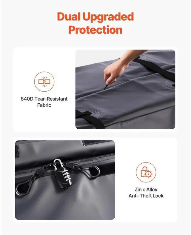 Alt view image 5 of 7 - Hitch Cargo Carrier Bag 59.84 x 24.02 x 30.63 in (25 Cubic Feet) Waterproof