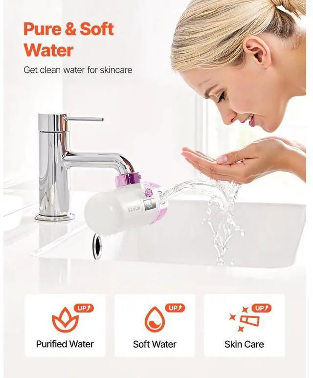 Alt view image 2 of 7 - Skincare Water Filter Bathroom Sink Faucet Purifier for Skin Pink + Gold
