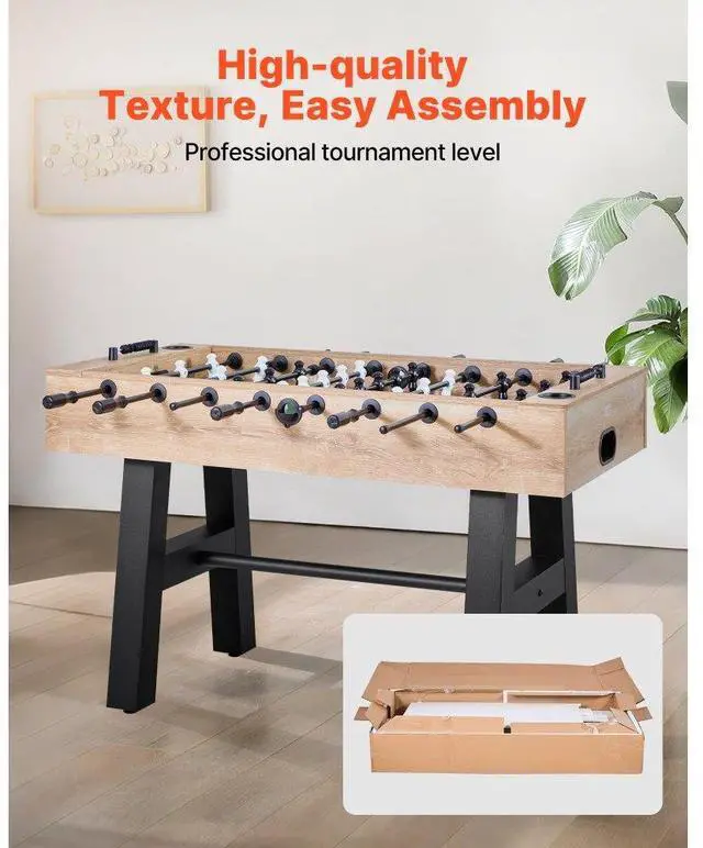 Alt view image 6 of 7 - 55 inch Foosball Soccer Game Table Standard Size Indoor Table for Home Game Room