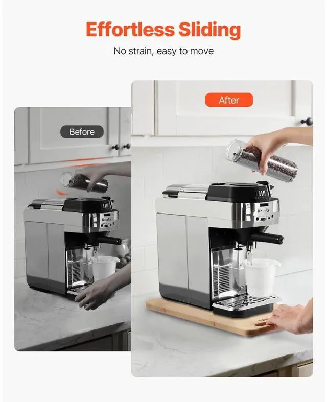 Alt view image 6 of 14 - VEVOR Appliance Slider 14.5 x 7.5 in Sliding Tray for Kitchen Countertop