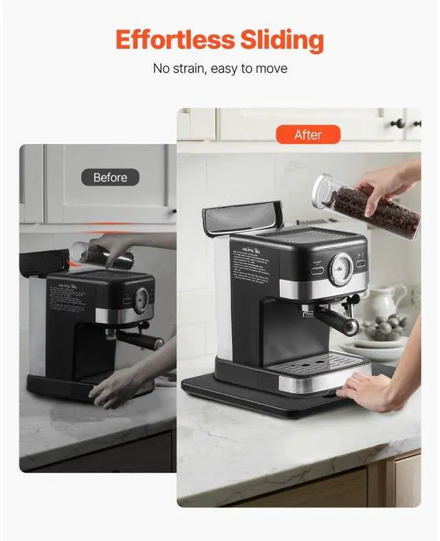 Alt view image 6 of 14 - VEVOR Appliance Slider 10.5 x 13 in Sliding Tray for Coffee Maker Black