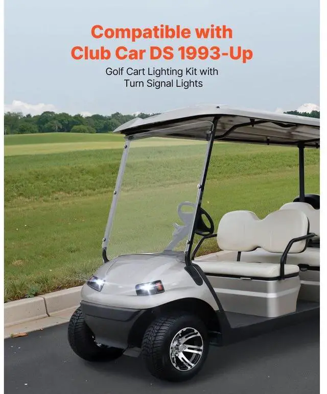 Alt view image 2 of 7 - 12V Golf Cart LED Headlight Tail Light Kit Legal Street For Club Car DS 1993-Up