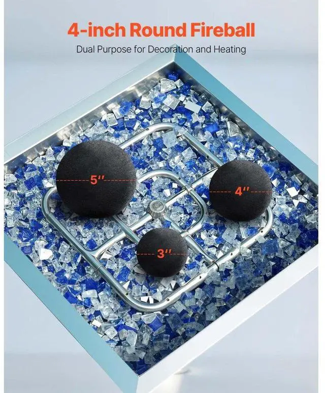 Alt view image 2 of 7 - 4 Inch 12 Pcs Ceramic Fire Balls Round Fire Stones Reusable Lava Rocks