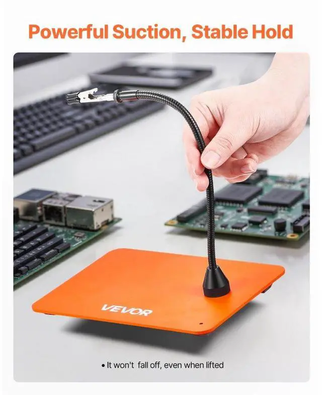 Alt view image 5 of 7 - Magnetic Helping Hands Soldering Station 4 Flexible Arms Alligator Clips