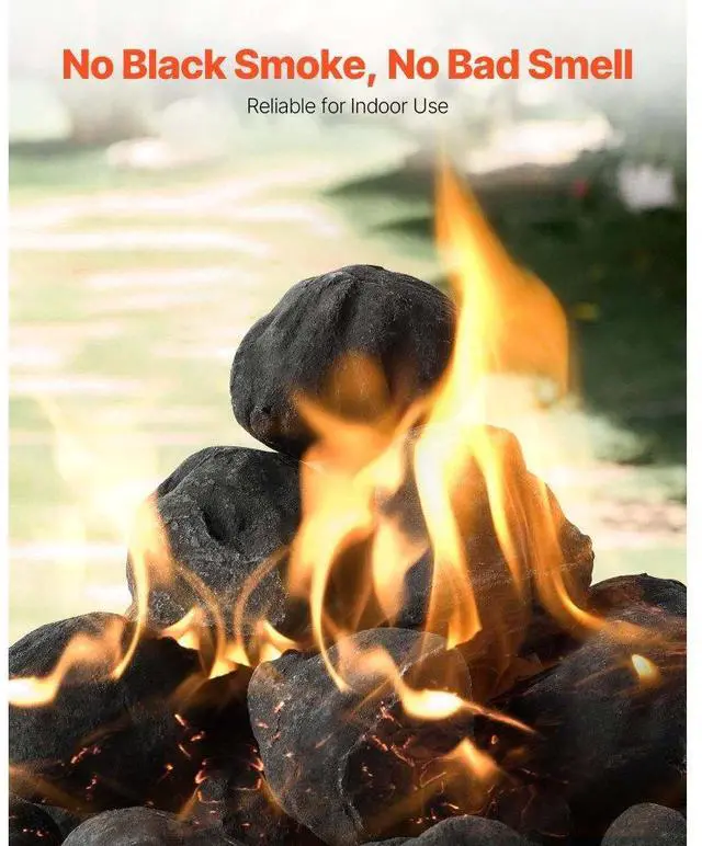 Alt view image 4 of 14 - 1.2-2.0 Inch 25 Pcs Lava Rocks Fire Stones Reusable Fire Pit Stones