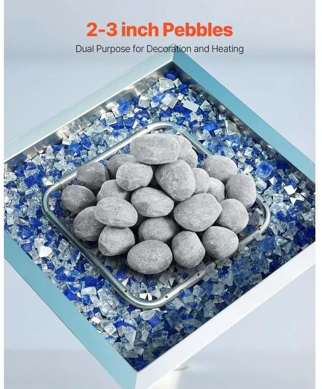 Alt view image 2 of 7 - 2-3 Inch 30 Pcs Ceramic Fire Pebble Stones Lava Rocks Reusable