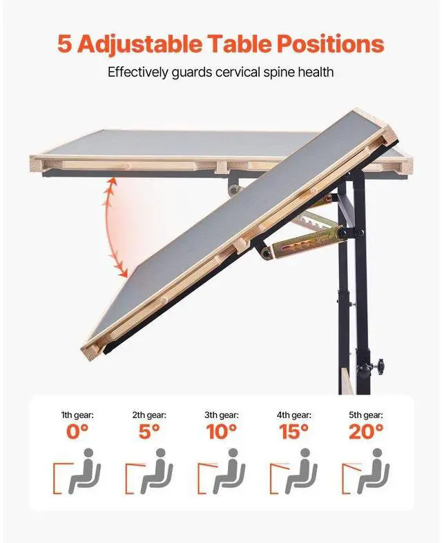 Alt view image 3 of 7 - 1500Piece Puzzle Board with Leg Drawer Adjustable Portable Wooden Jigsaw 34x25in