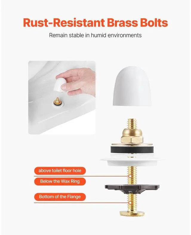 Alt view image 4 of 7 - Extra Thick Toilet Wax Ring Kit with Brass Bolts Fits 3-Inch/4-Inch Drain Pipes