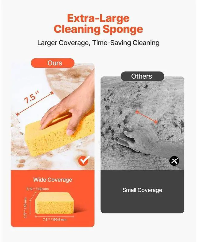 Alt view image 2 of 7 - 6 Pcs Cleaning Sponges Large Sponge with Thick Foam for Home Kitchen Bathroom
