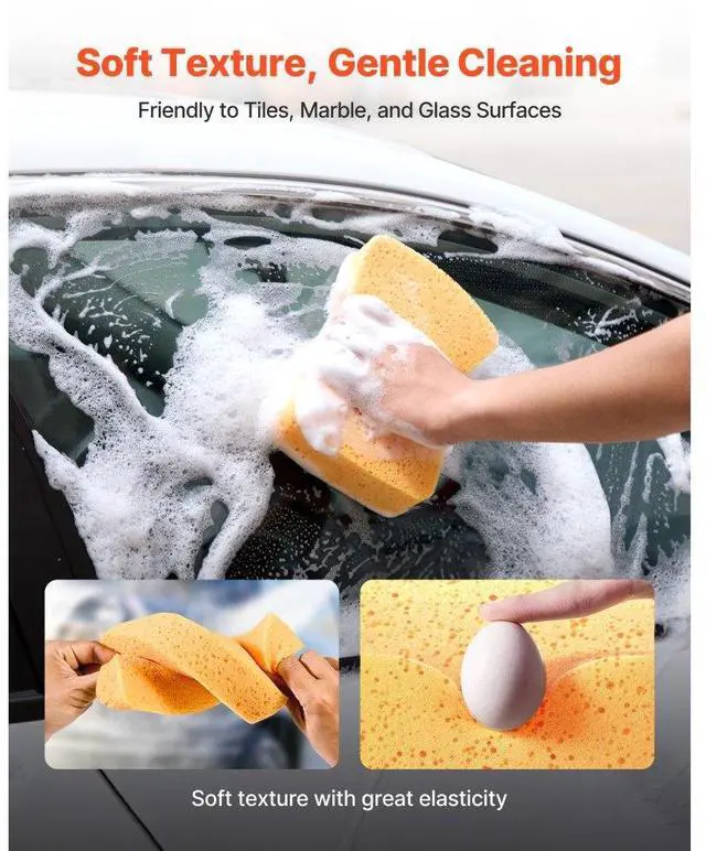 Alt view image 4 of 7 - 6 Pcs Cleaning Sponges Large Sponge with Thick Foam for Home Kitchen Bathroom