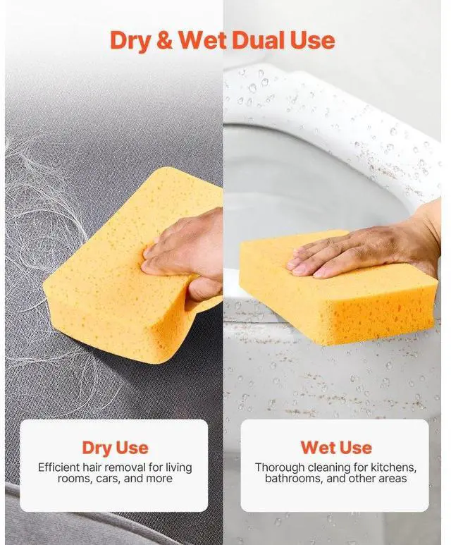 Alt view image 5 of 7 - 6 Pcs Cleaning Sponges Large Sponge with Thick Foam for Home Kitchen Bathroom