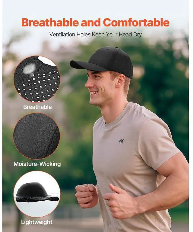 Alt view image 3 of 7 - VEVOR Baseball Cap Summer Thin Plain Baseball Hat with Breathable Fabric 1 Pc