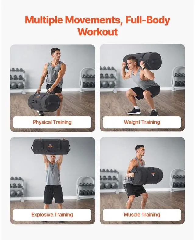 Alt view image 4 of 7 - Workout Sandbag Heavy Duty Fitness Bag for CrossFit & Weight Training 50-125lbs