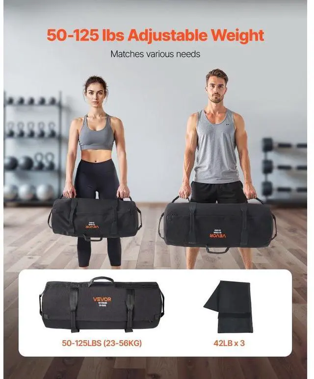 Alt view image 5 of 7 - Workout Sandbag Heavy Duty Fitness Bag for CrossFit & Weight Training 50-125lbs