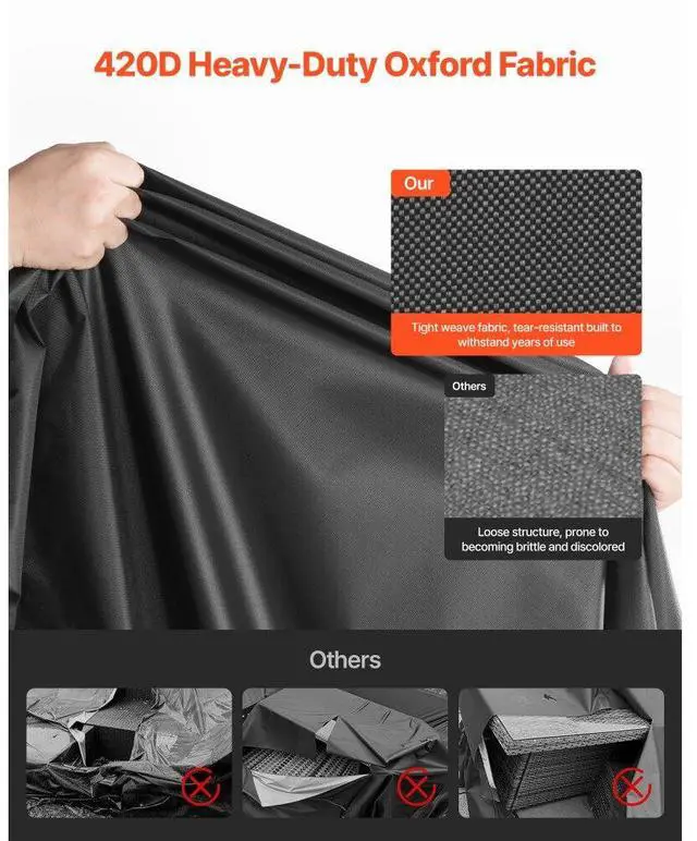 Alt view image 3 of 7 - Patio Outdoor Furniture Cover 420D Waterproof Table Chairs Sofa 88x62 inch