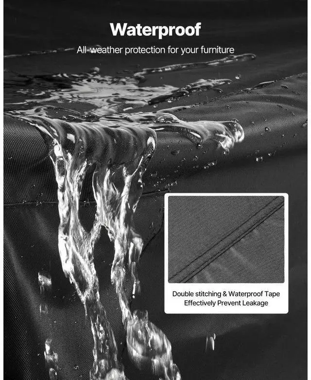 Alt view image 4 of 7 - Patio Outdoor Furniture Cover 420D Waterproof Table Chairs Sofa 88x62 inch