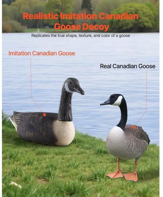 Alt view image 2 of 7 - Canada Goose Decoy Outdoor Goose Floater with Ultra Realistic Paint 6-Pack