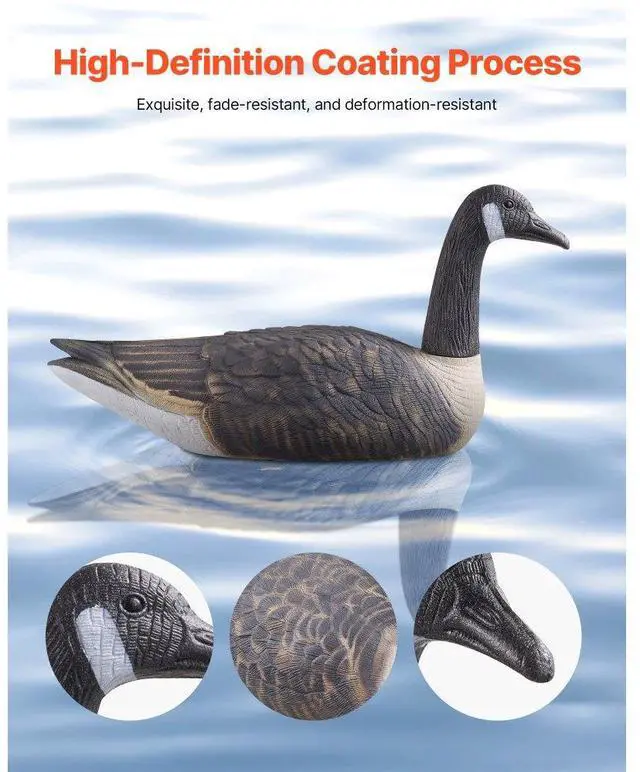 Alt view image 3 of 7 - Canada Goose Decoy Outdoor Goose Floater with Ultra Realistic Paint 6-Pack