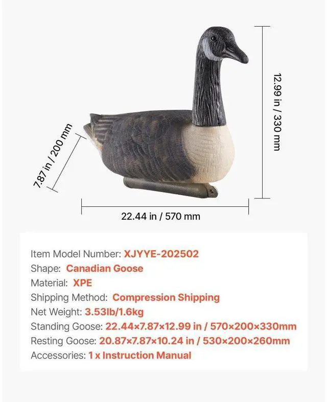 Alt view image 7 of 7 - Canada Goose Decoy Outdoor Goose Floater with Ultra Realistic Paint 6-Pack