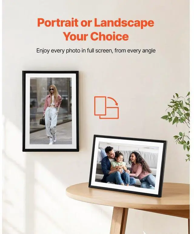 Alt view image 5 of 7 - 10.1 In Digital Picture Frame 32GB 1280x800 HD IPS Touchscreen Wi-Fi Photo Frame