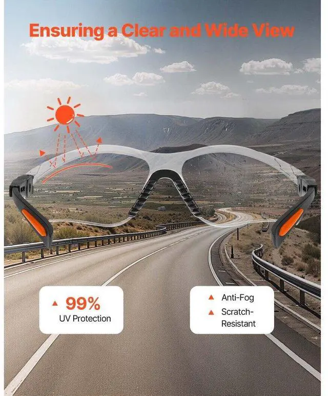 Alt view image 4 of 7 - Safety Glasses Anti-Fog and Scratch-Resistant ANSI Z87.1+ Eye Goggles