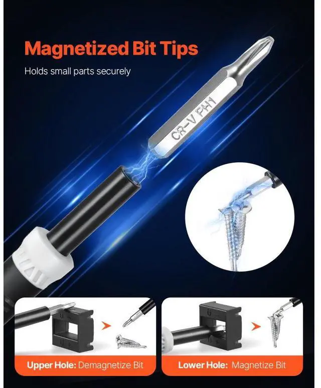 Alt view image 4 of 14 - 59-Piece Precision Screwdriver Set Repair Tool Kit Magnetic Bit for Computer