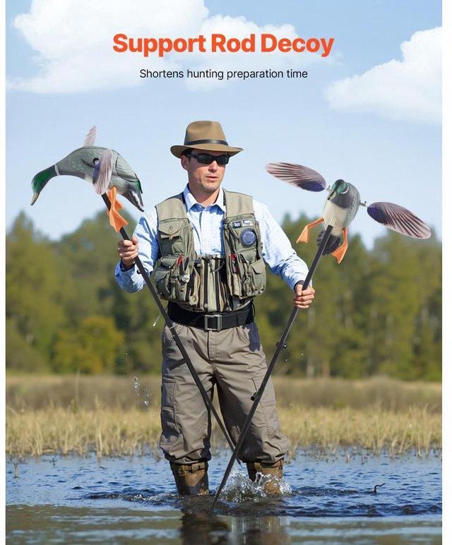 Alt view image 5 of 7 - Spinning Wing Motion Duck Decoy Outdoor Realistic Teal Decoys for Hunting 1-Pack