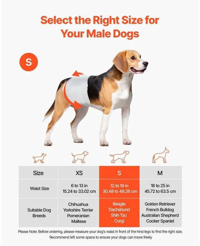 Alt view image 2 of 7 - VEVOR Disposable Male Dog Diapers Super Absorbent Male Dog Wraps S Size 96 Count