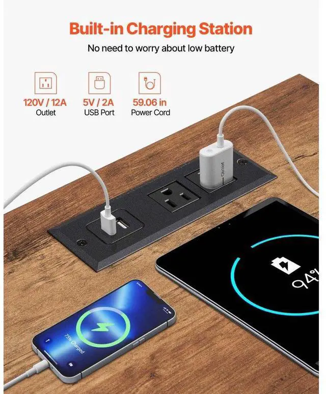 Alt view image 4 of 7 - 4 Piece Farmhouse Coffee Table Set with 66 in TV Stand & 2 End Tables