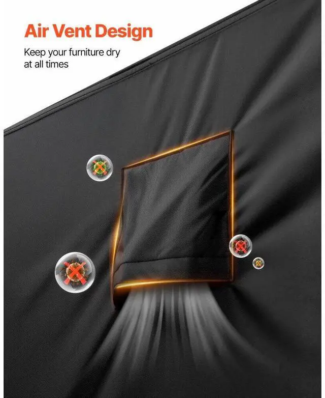 Alt view image 7 of 7 - Patio Outdoor Furniture Cover 420D Waterproof Table Chairs Sofa 126"x63"