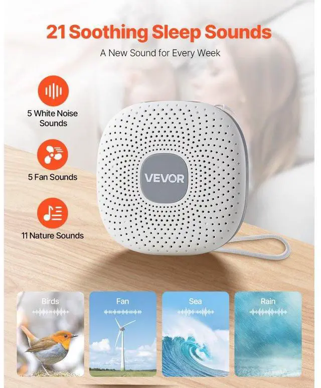 Alt view image 2 of 7 - Sound Machine 21 Soothing Sleep Sounds 3-in-1 White Noise Sound Machine