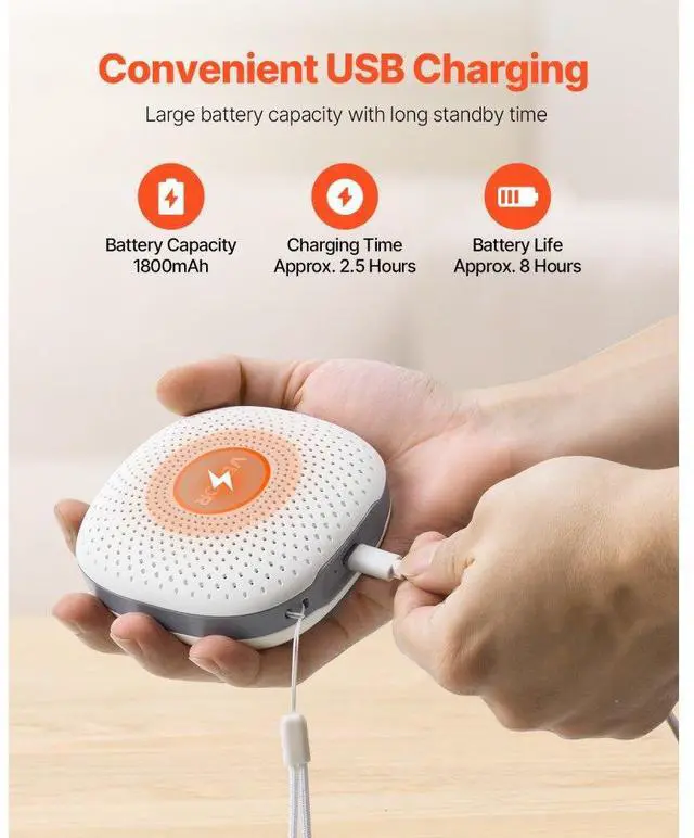Alt view image 4 of 7 - Sound Machine 21 Soothing Sleep Sounds 3-in-1 White Noise Sound Machine