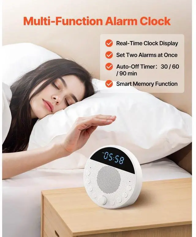 Alt view image 6 of 7 - Sound Machine 18 Soothing Sleep Sounds 6-in-1 White Noise Sound Machine