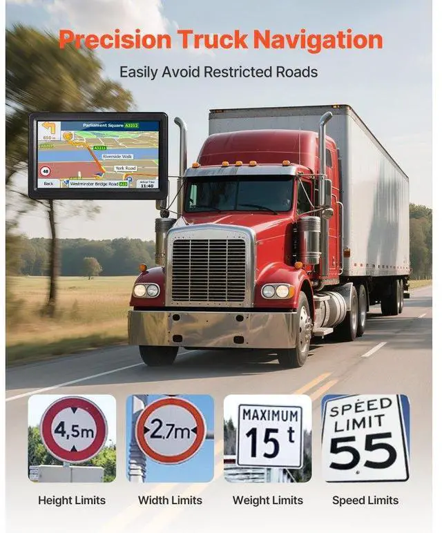 Alt view image 2 of 7 - GPS Navigator for Car 7 inch Touch Screen 16GB GPS Navigation System with Map