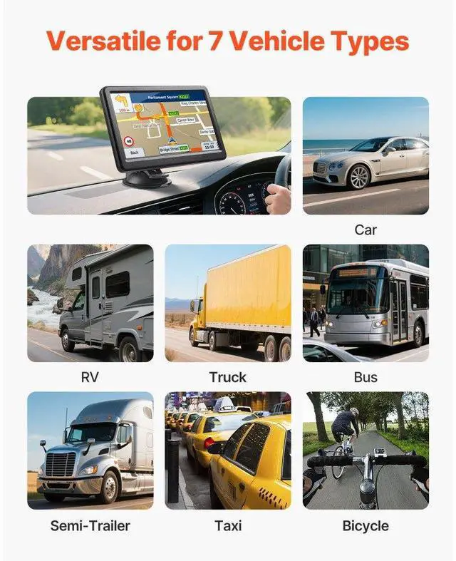 Alt view image 6 of 7 - GPS Navigator for Car 7 inch Touch Screen 16GB GPS Navigation System with Map