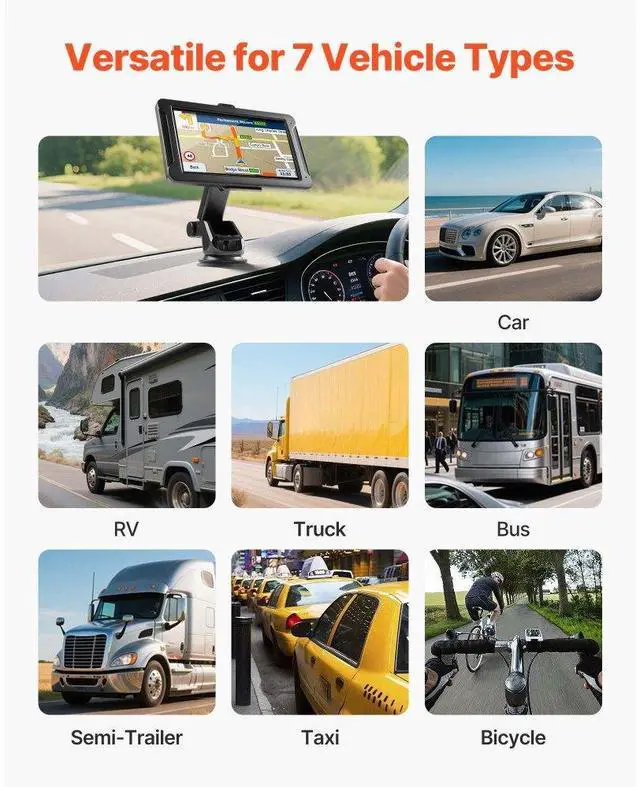 Alt view image 6 of 7 - GPS Navigator for Car 7 inch Touch Screen 16GB GPS Navigation System Dash Cam