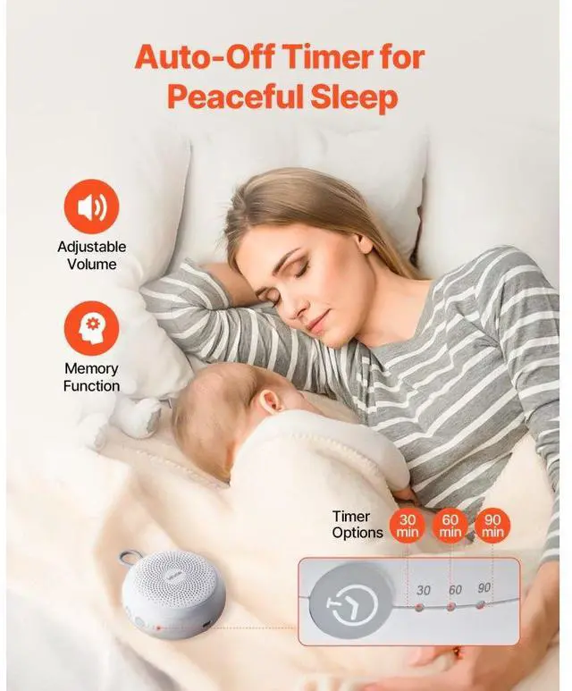 Alt view image 5 of 7 - Sound Machine 20 Soothing Sleep Sounds 4-in-1 White Noise Sound Machine